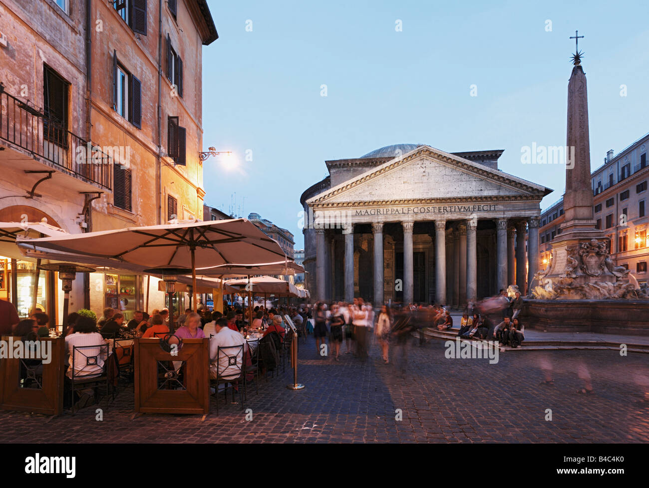 Pantheon at Piazza de Rotonda Rome Italy Stock Photo
