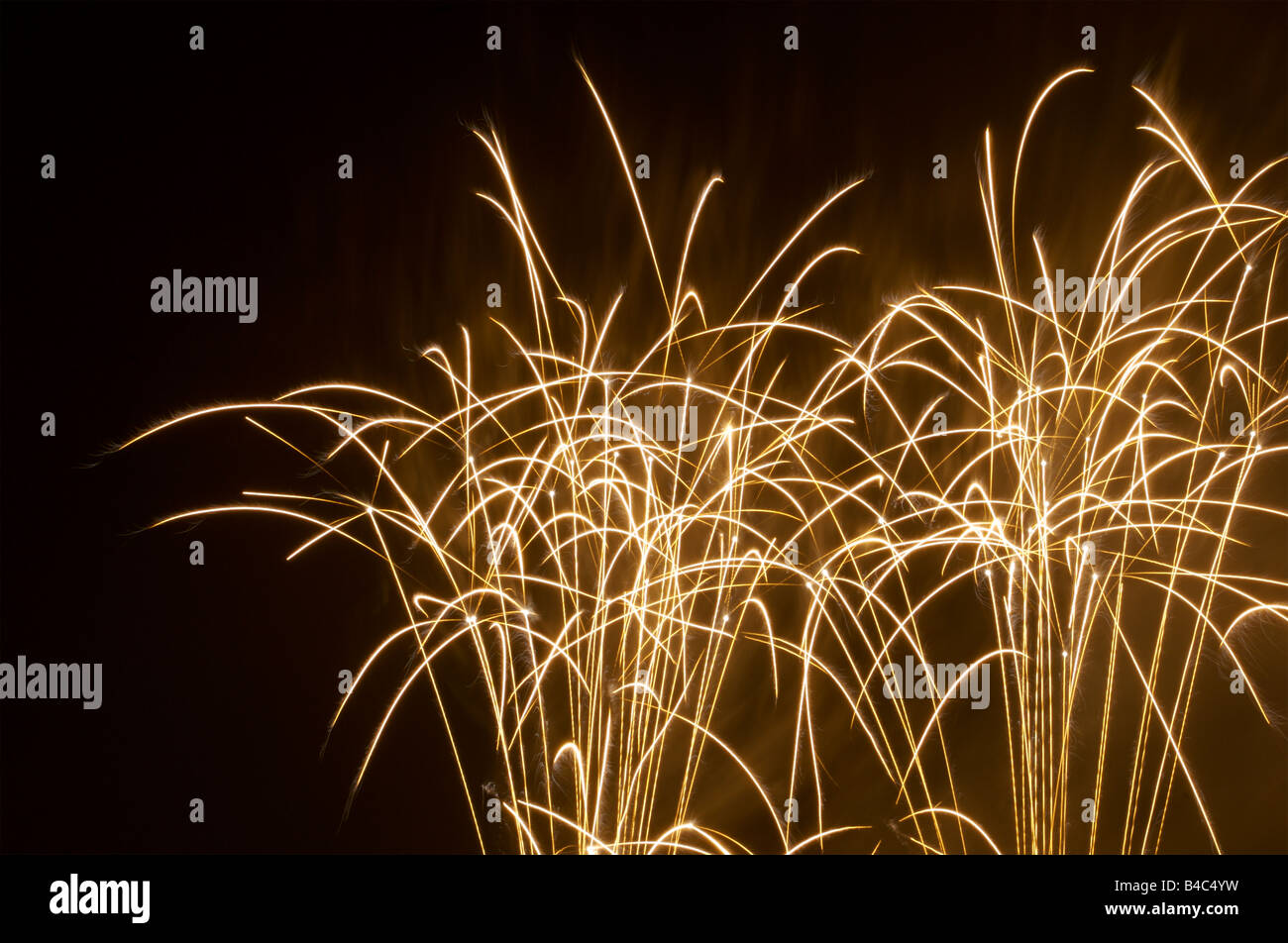 Fireworks at Alexandra Palace, North London Stock Photo