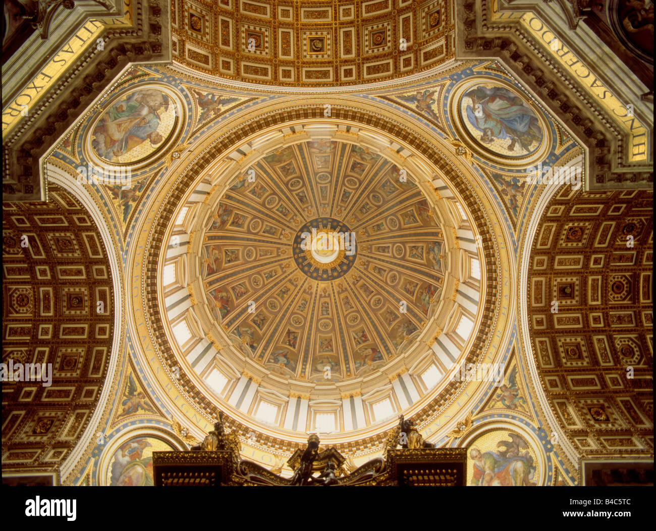 Italy Rome St.Peters dome interior Stock Photo Alamy