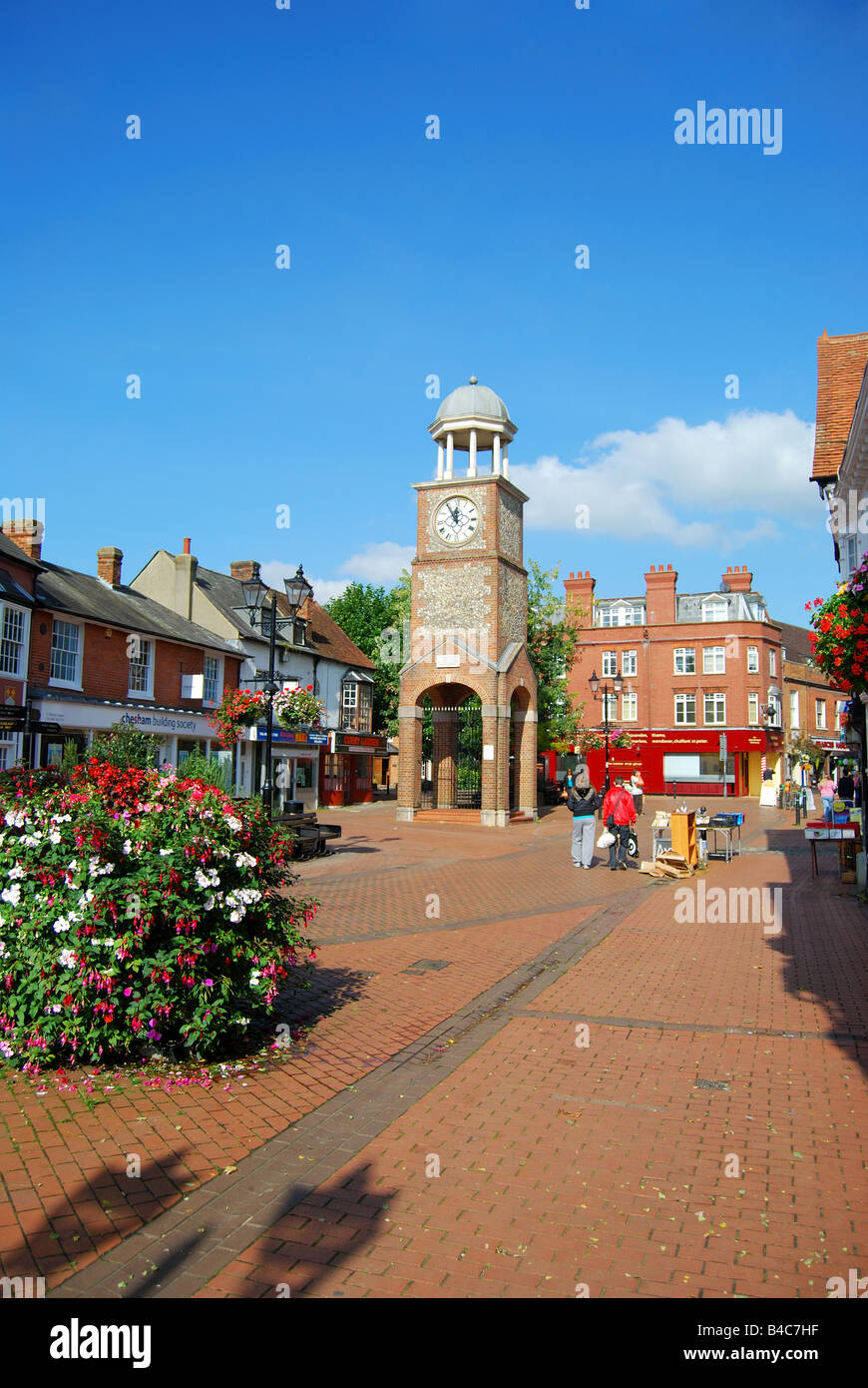 Clock Tower in Market Square, Chesham, Buckinghamshire, England, United Kingdom Stock Photo