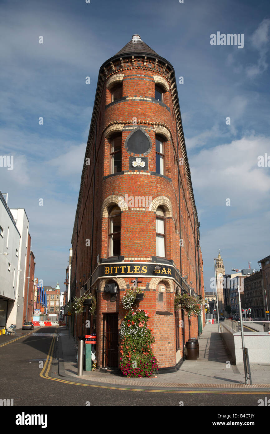 Bittles bar Belfasts only flatiron building belfast city centre northern ireland uk Stock Photo