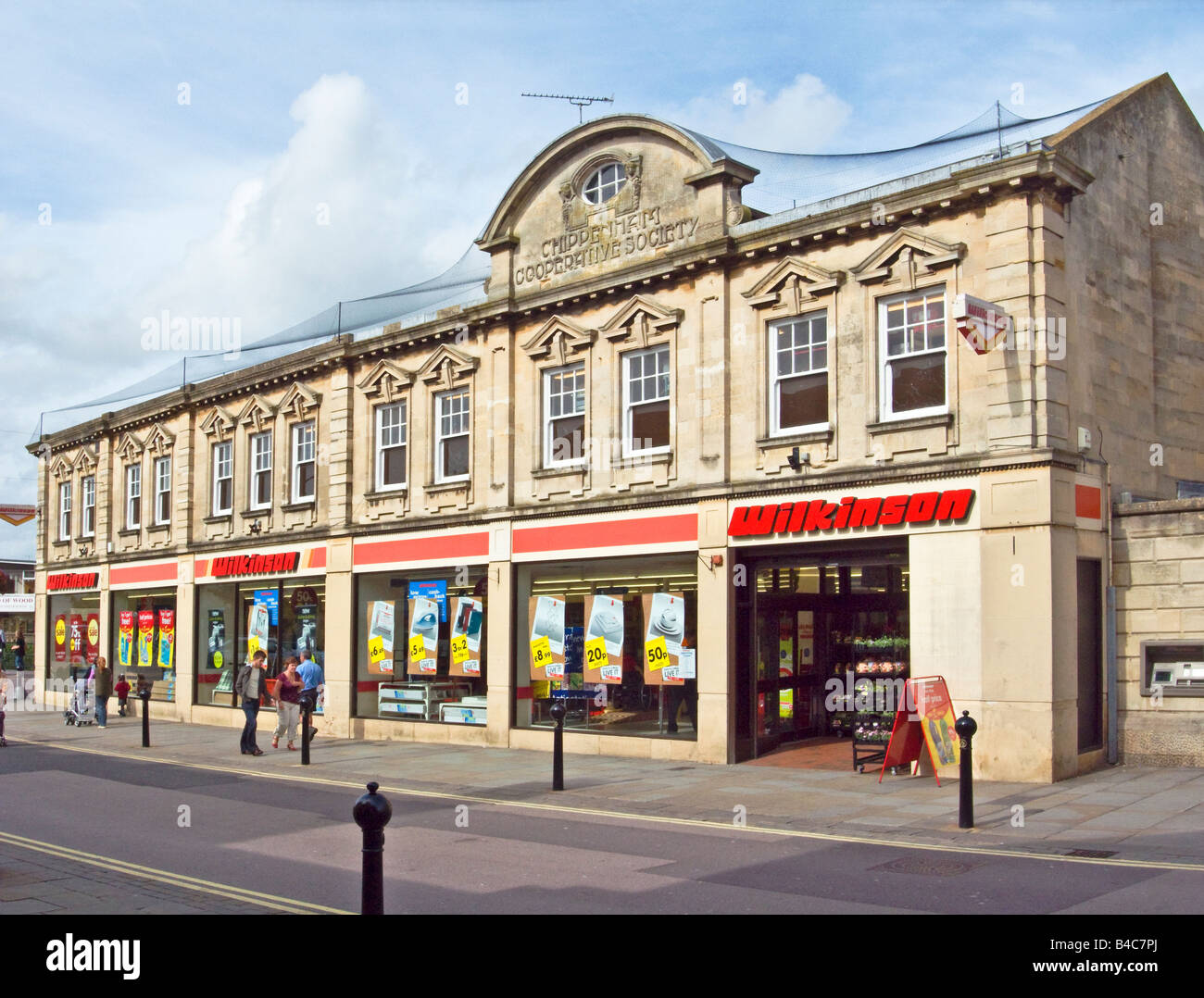 A former cooperative society building now accommodating a Wilkinson department store in Chippenham Stock Photo