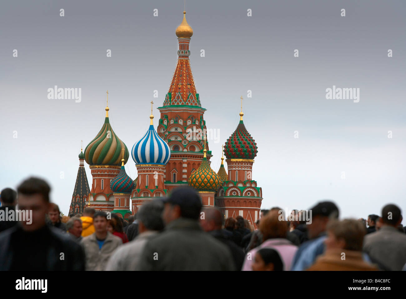 Cathedral of St.Basil and Red Square, Moscow,  Russia Stock Photo