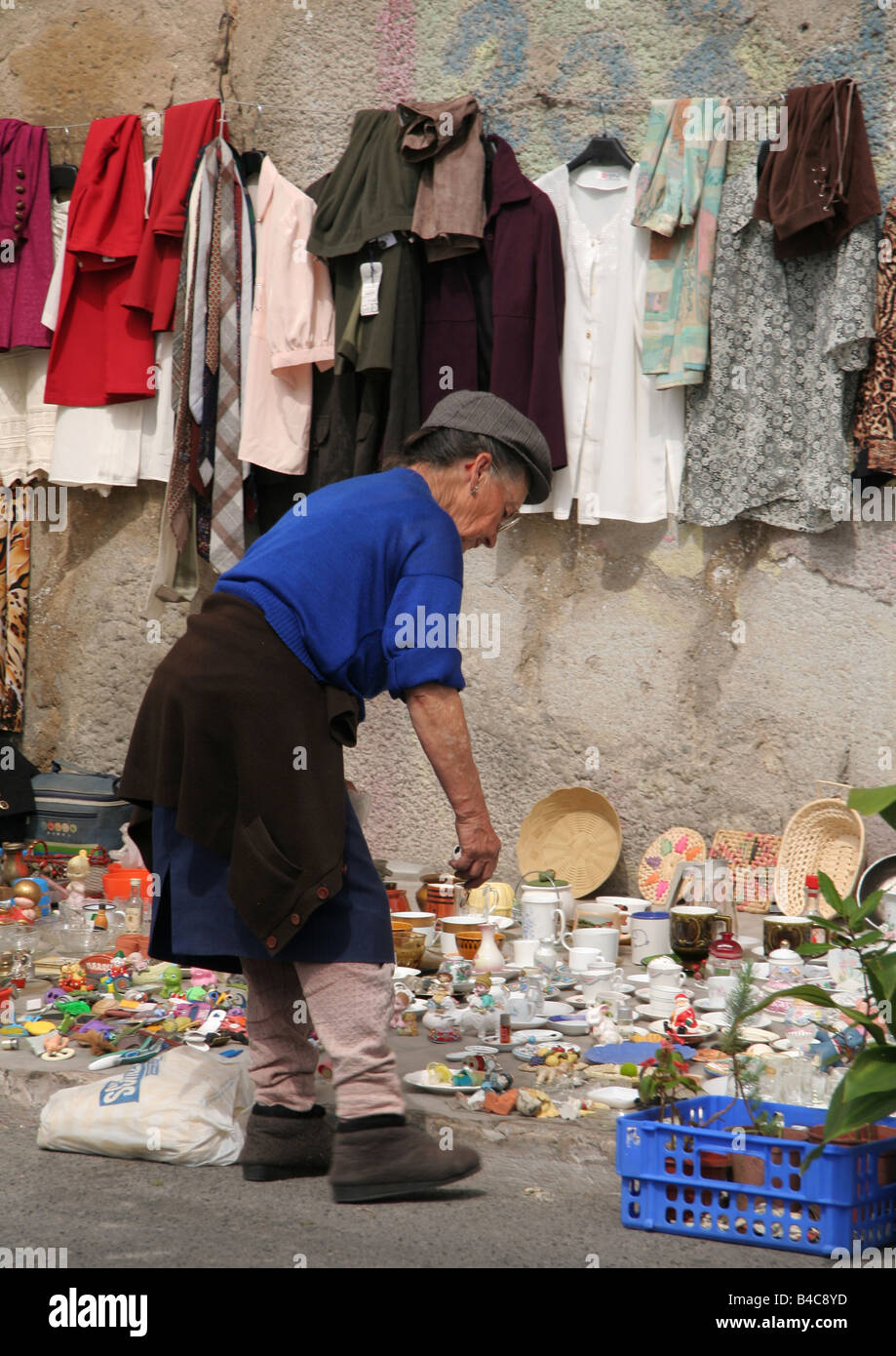 Flea Market Feira da Ladra Stock Photo