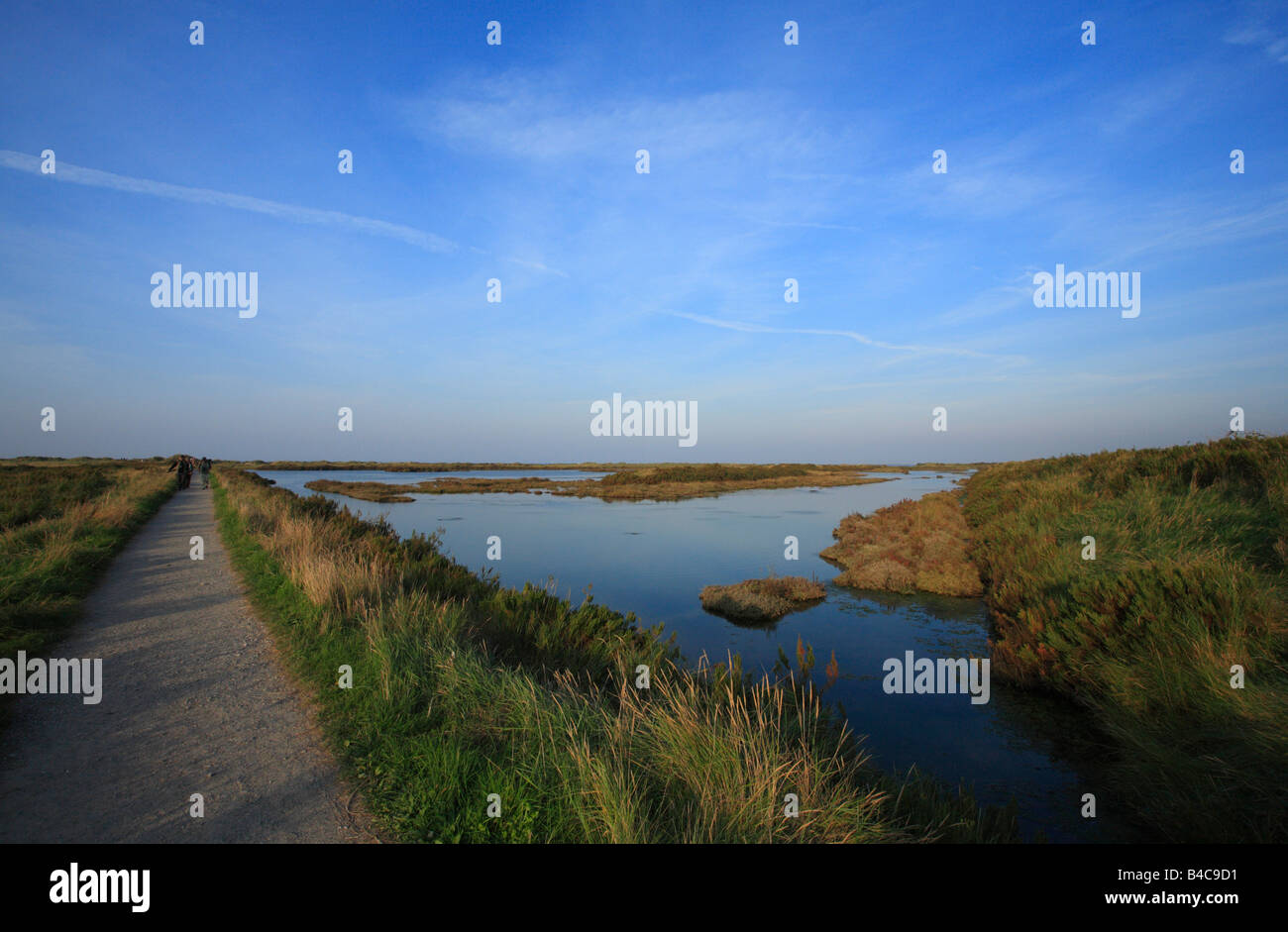 The RSPB nature reserve at Titchwell Marsh in Norfolk, England. Stock Photo