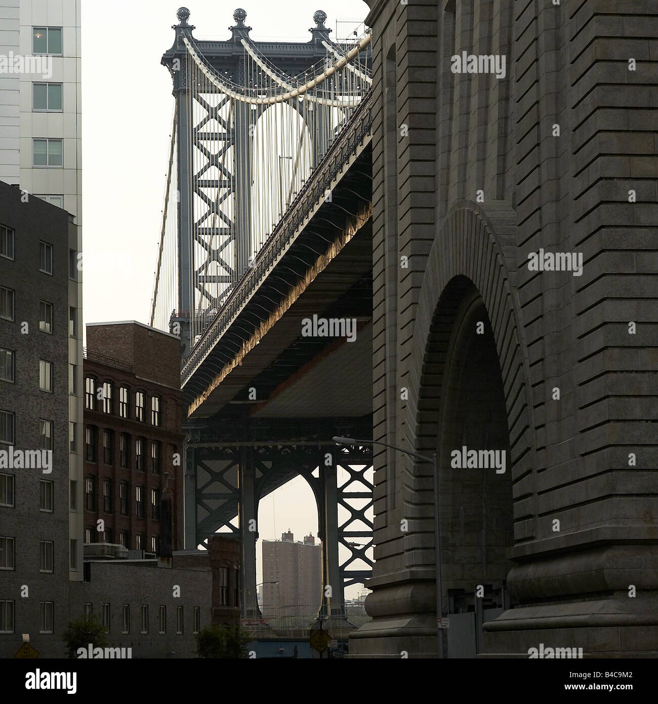 DUMBO Down Under Manhattan Bridge Underpass New York City USA Stock Photo