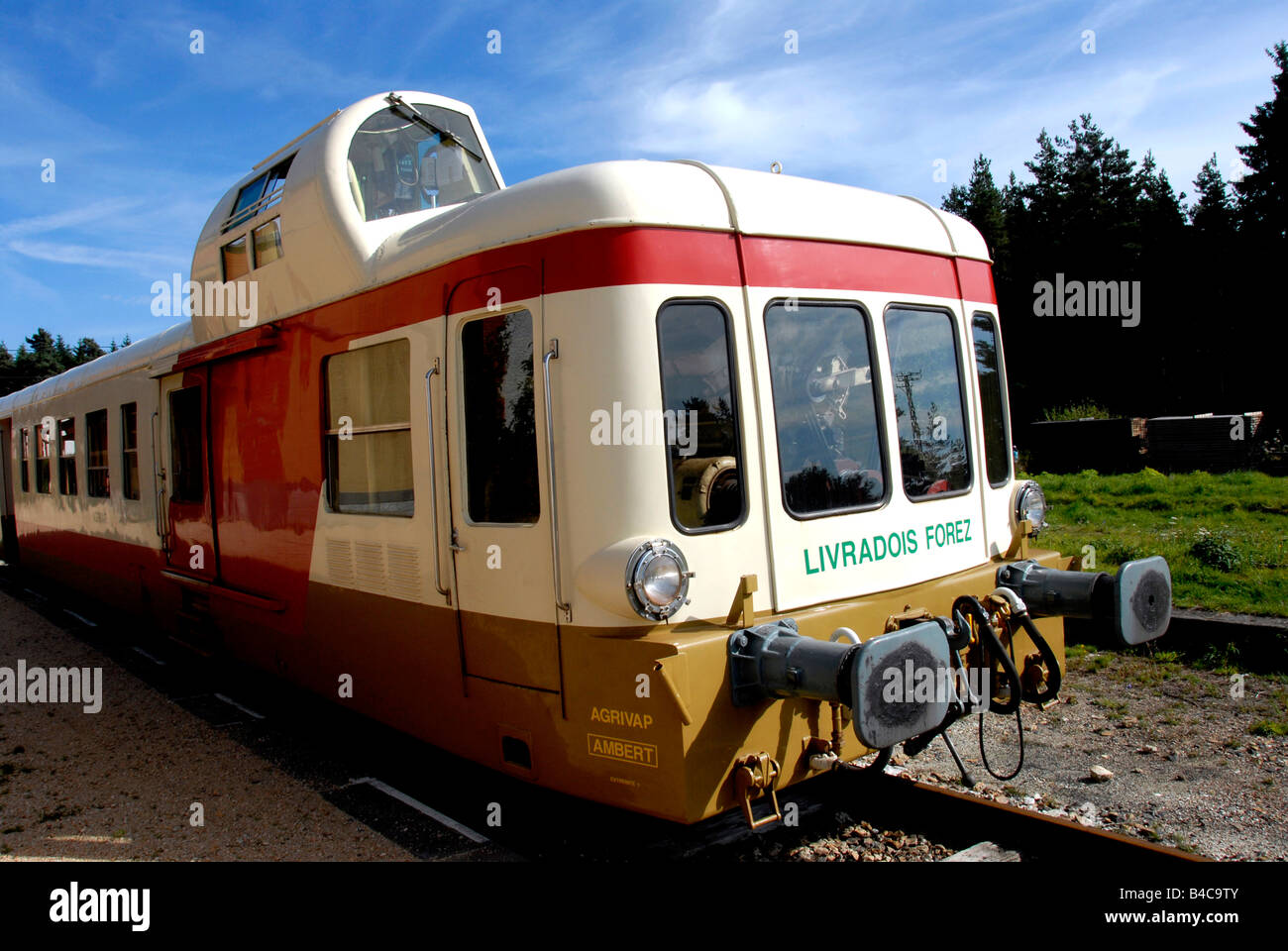Touristic train of Livradois Forez, Auvergne, France Stock Photo