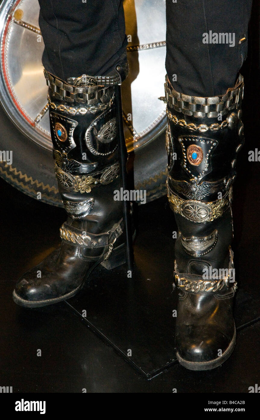 Custom Motorcycle Boots on display at the new Harley-Davidson museum in  Milwaukee, Wisconsin,USA Stock Photo - Alamy