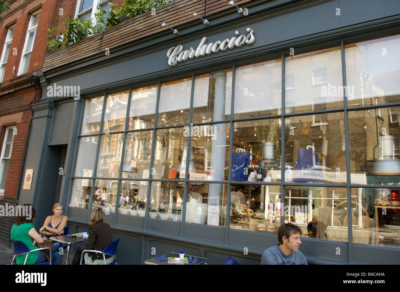Carluccio's Restaurant and shop on Upper Street Islington, London Stock Photo