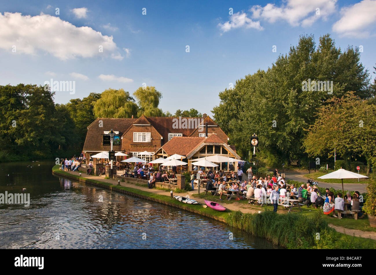 The Anchor pub at Pyrford Lock on the Wey Navigation Pyrford Surrey