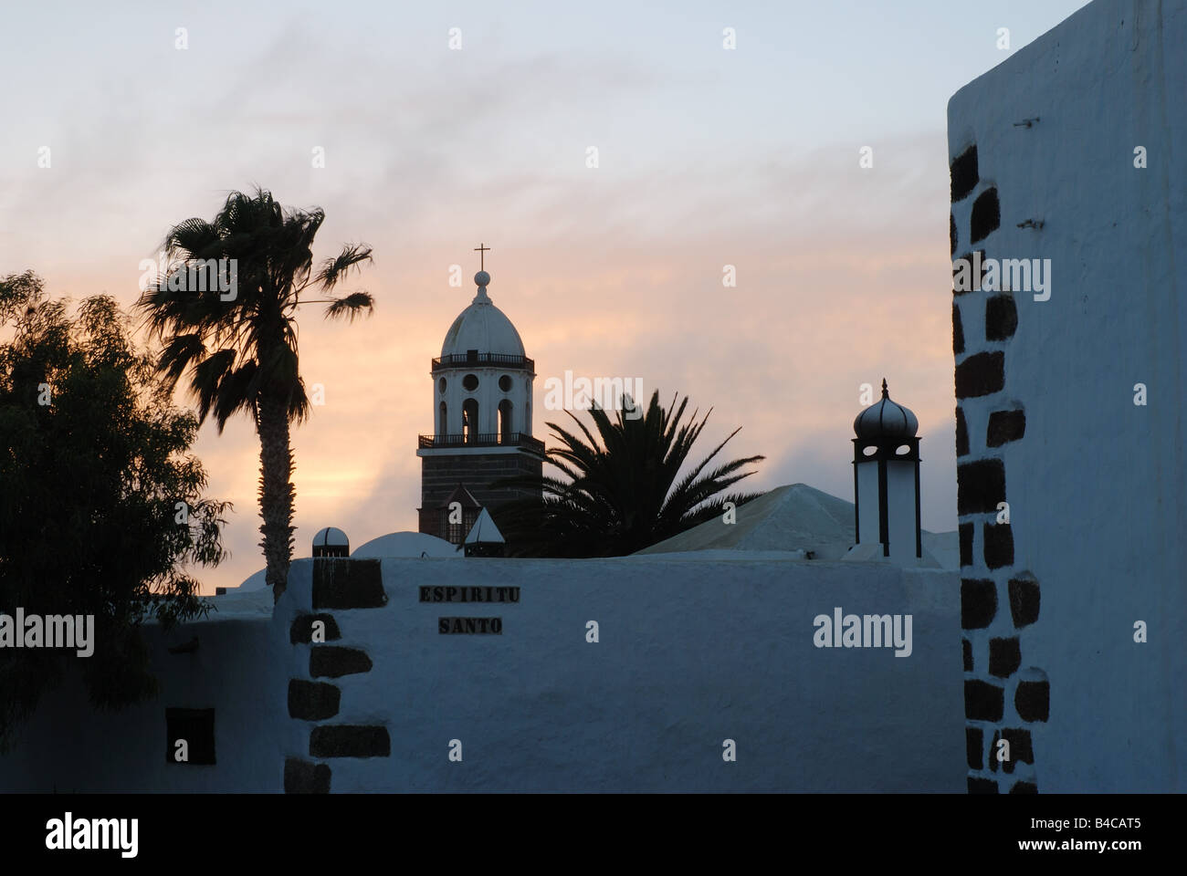 Teguise at sunset. Lanzarote island. Canary Islands. Spain. Stock Photo