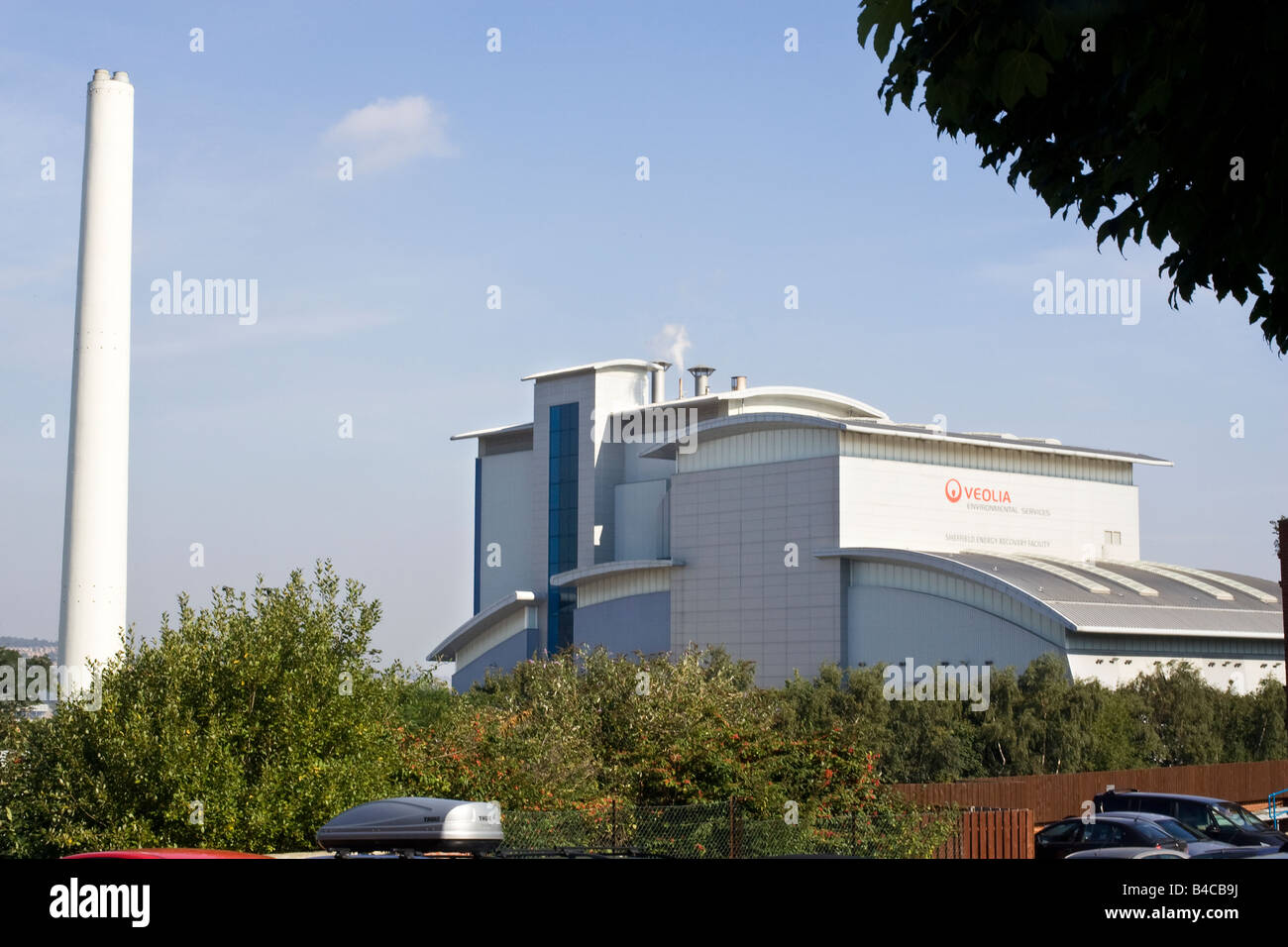 Sheffield waste incinerator which treats Sheffield's household waste and supplies heat to the local district heating scheme Stock Photo