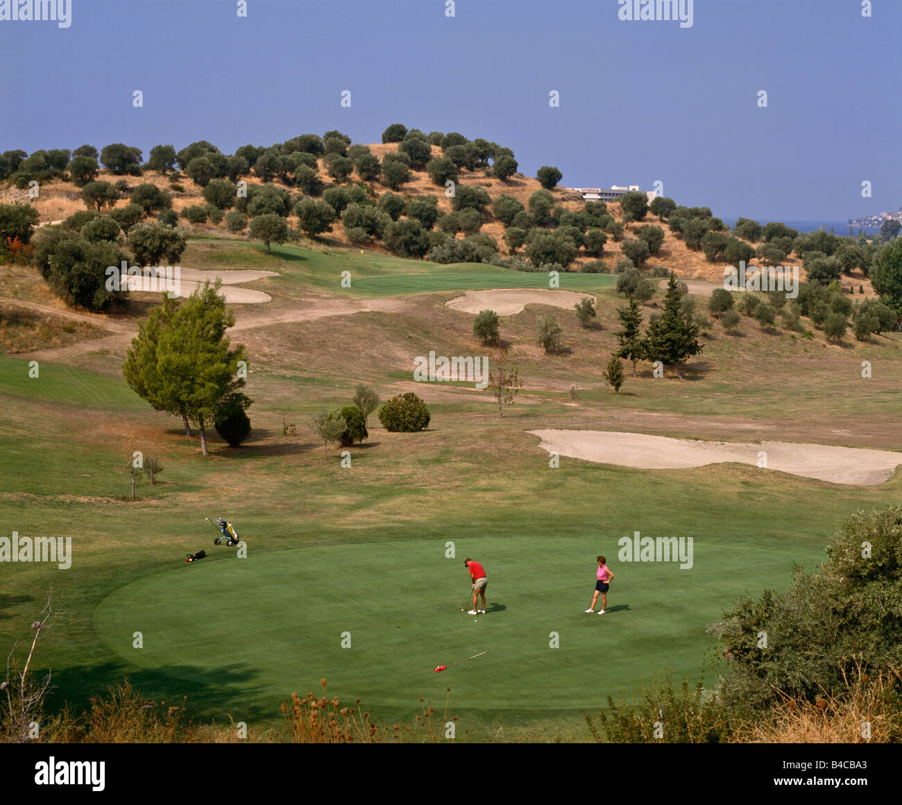 Golf course of Porto Carras Sithonia Halkidiki Greece Stock Photo - Alamy