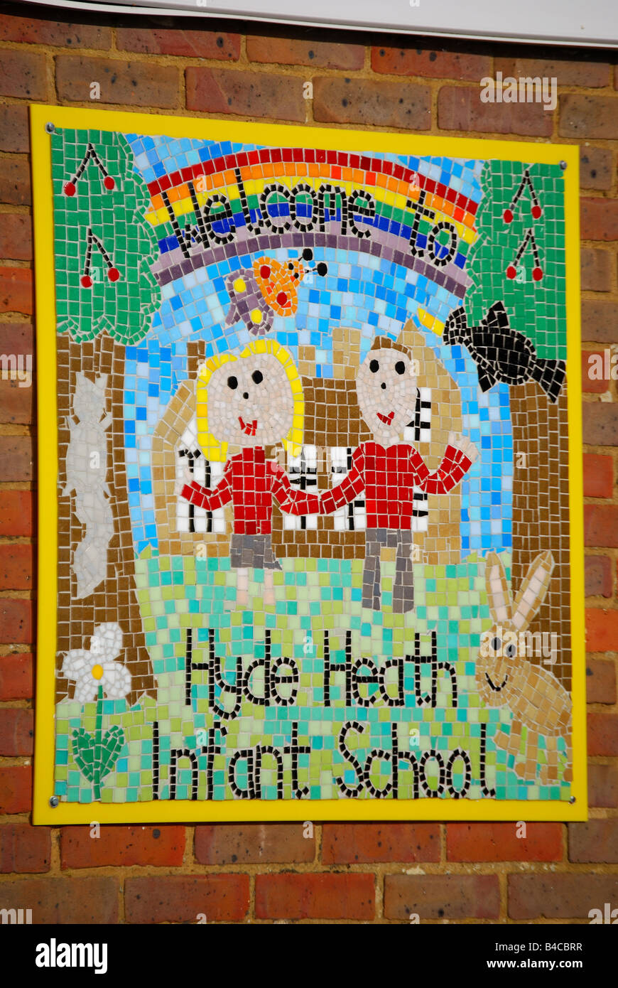 Hyde Heath Infant School sign, Hyde Heath, Buckinghamshire, England, United Kingdom Stock Photo