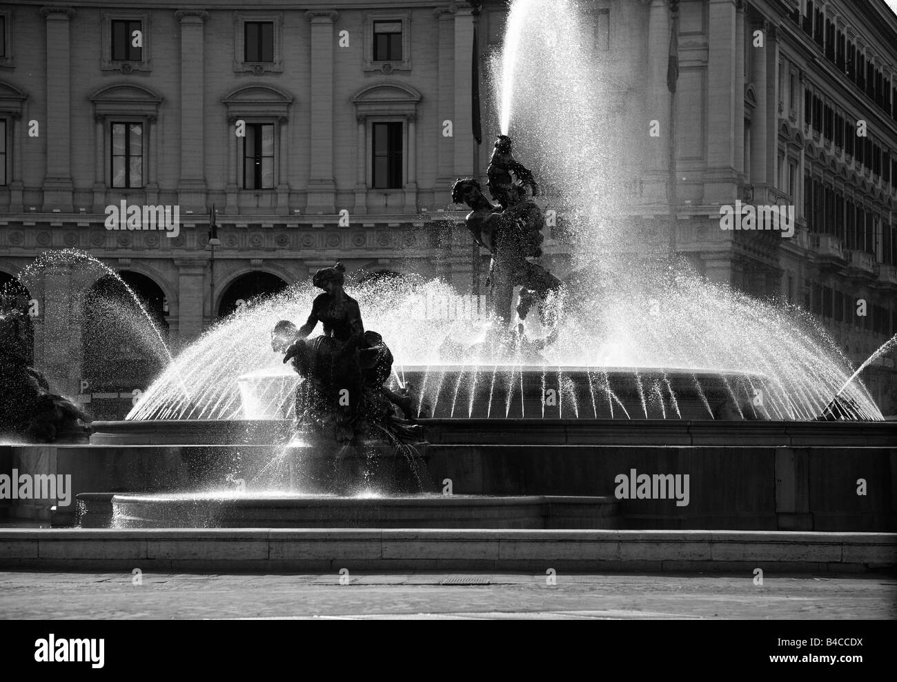 Republic Square Rome fountain in Piazza della Repubblica Rome Stock Photo - Alamy