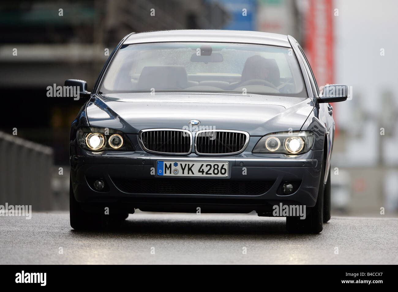 Car, BMW 745d, Luxury approx.s, model year 2005-, anthracite, Limousine ...