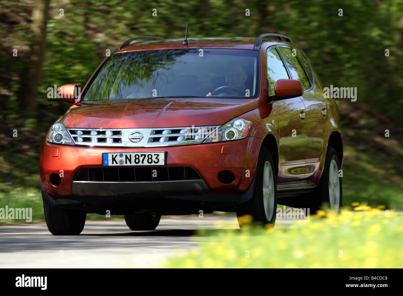 Car Nissan Murano 3 5 V6 Model Year 05 Orange Rust Red Cross Stock Photo Alamy