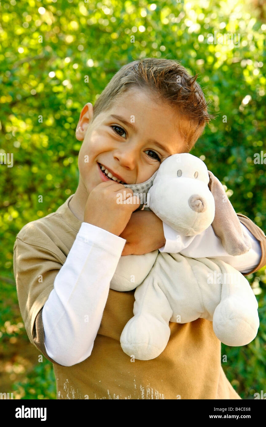 Boy and dog Stock Photo