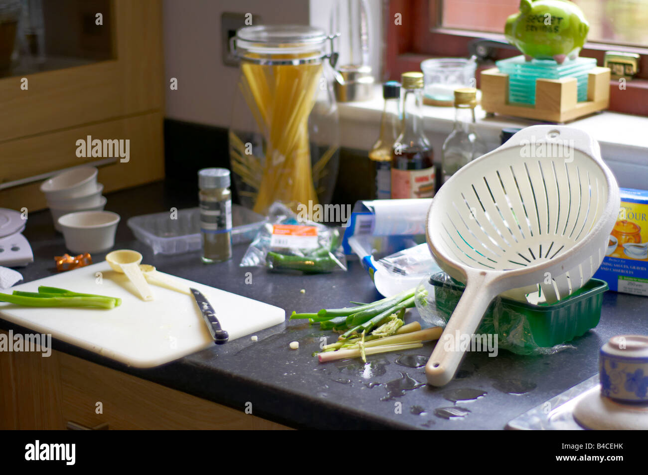 Untidy kitchen Stock Photo