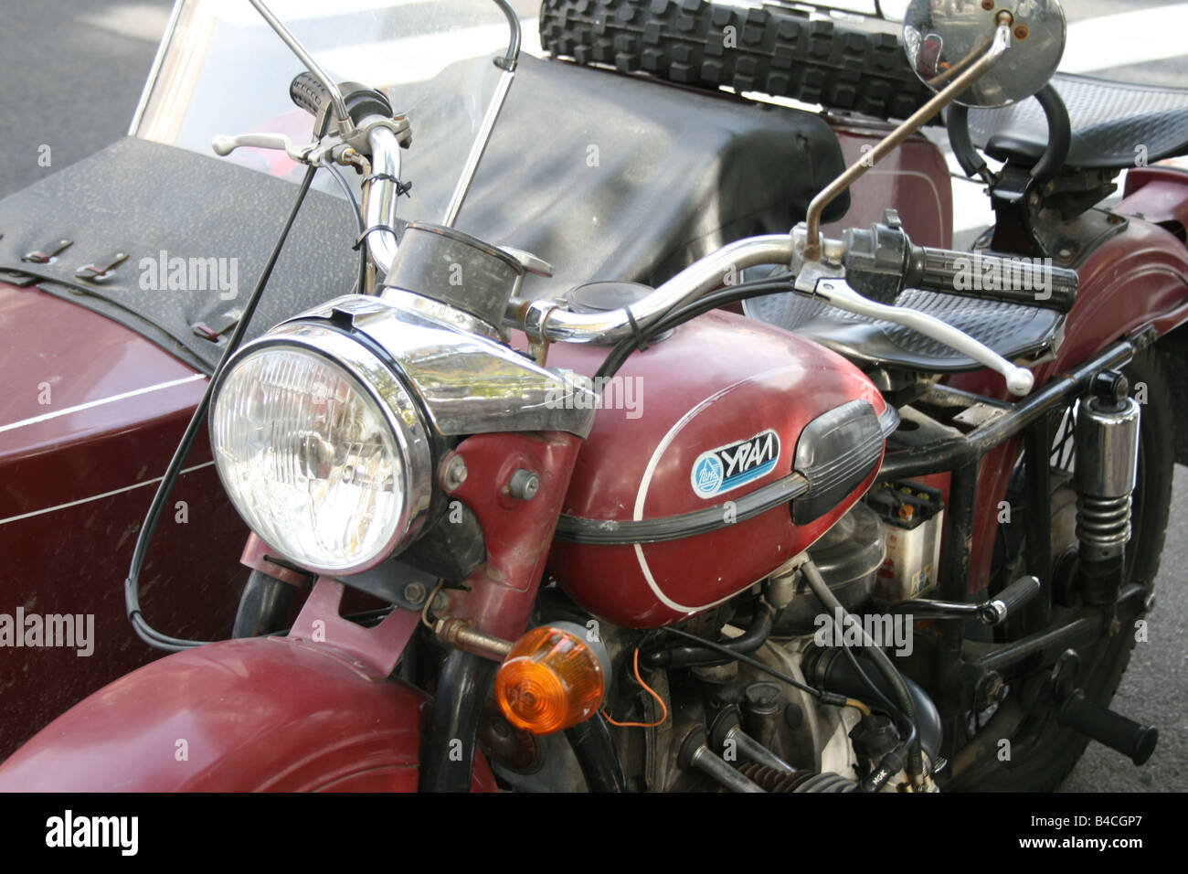 old motorbike with sidecar Stock Photo - Alamy