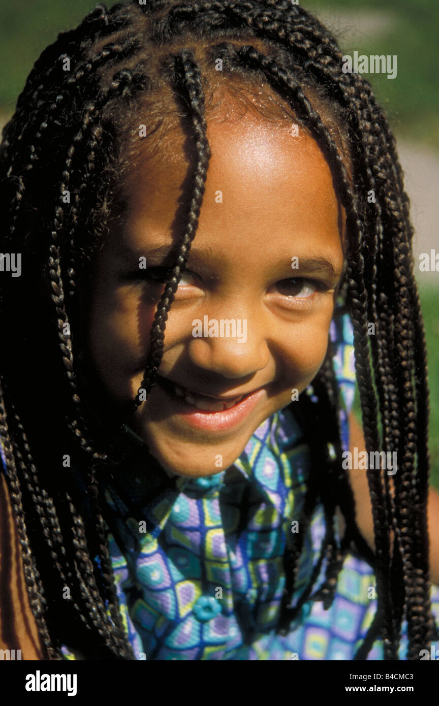 Happy young black girl. St. Paul, Minnesota Stock Photo - Alamy