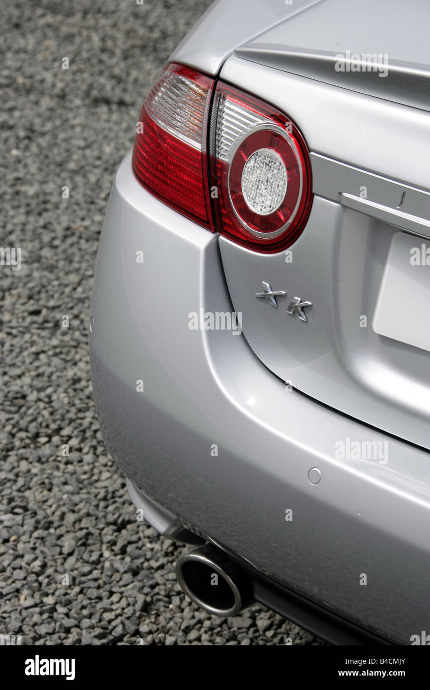 Jaguar XK Coupe, model year 2006, silver, Detailed view, rear lamp
