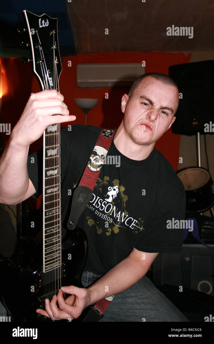 Chris Marks Guitarist, backing Vocalist Black Skies Burns Stock Photo