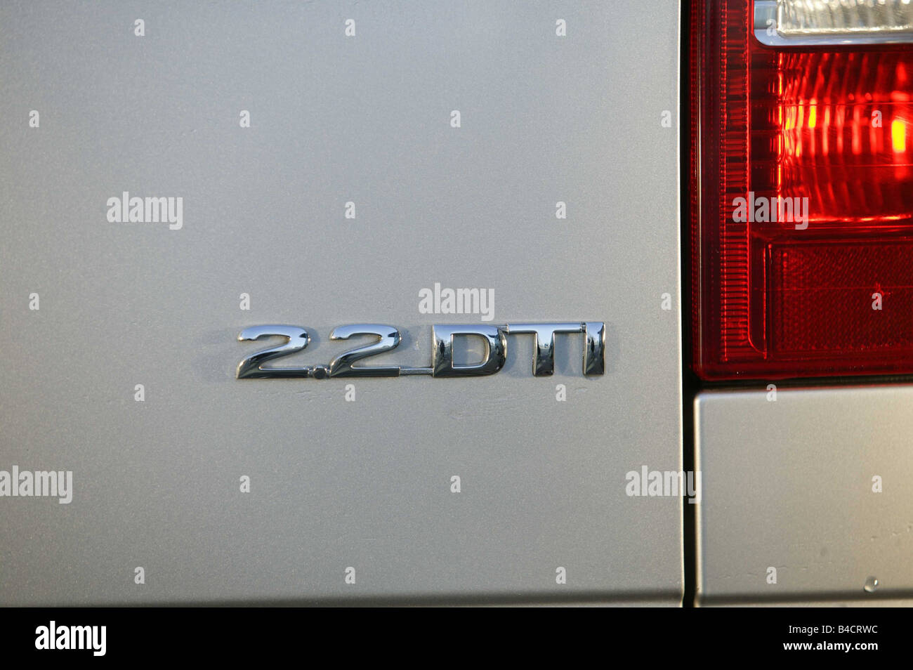 Car, Opel Zafira 2.2 DTI, model year 2003-, silver, Van, Detailed view, Model designation Stock Photo
