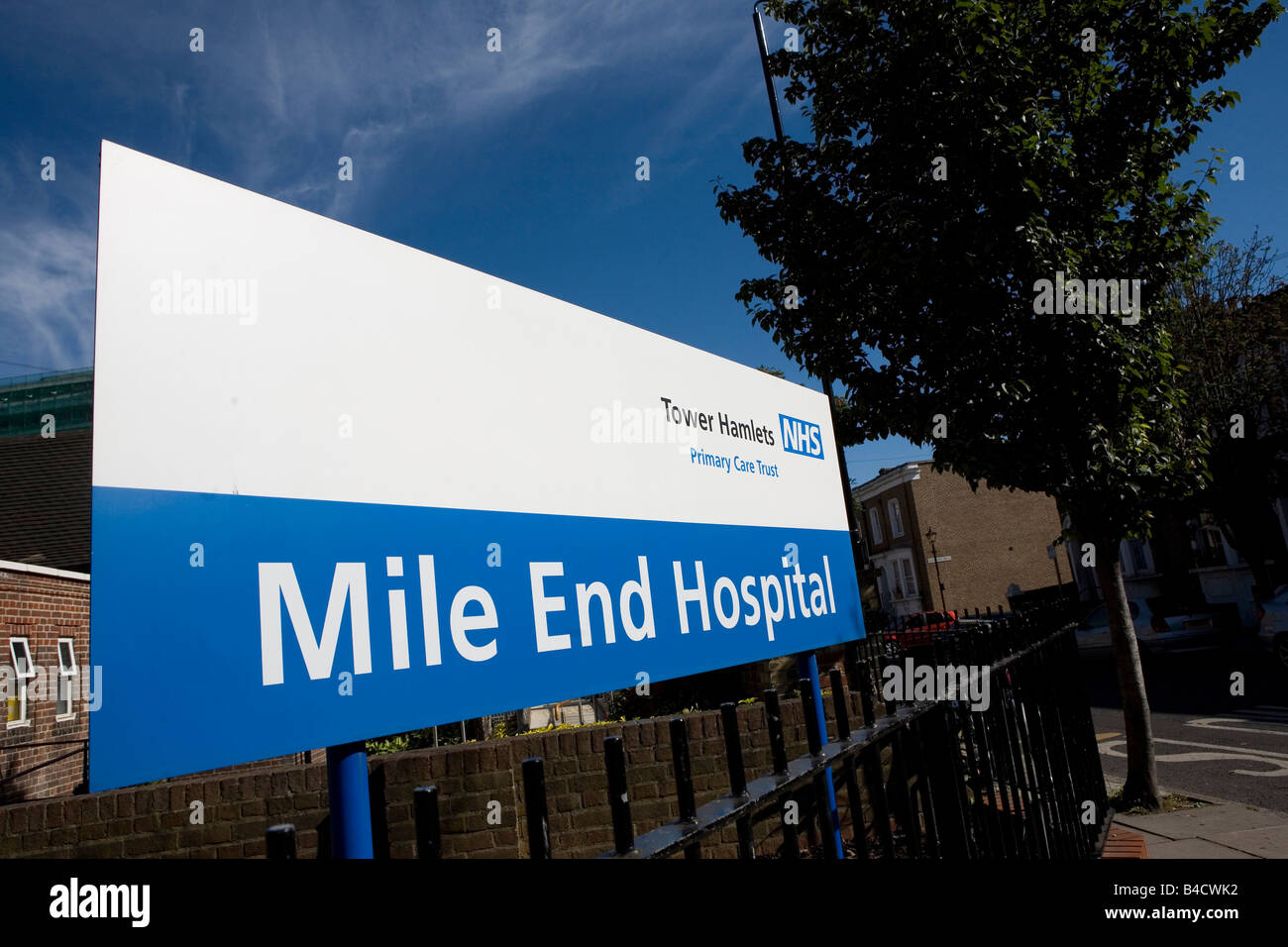 Outside view of Mile End Hospital, London Stock Photo Alamy