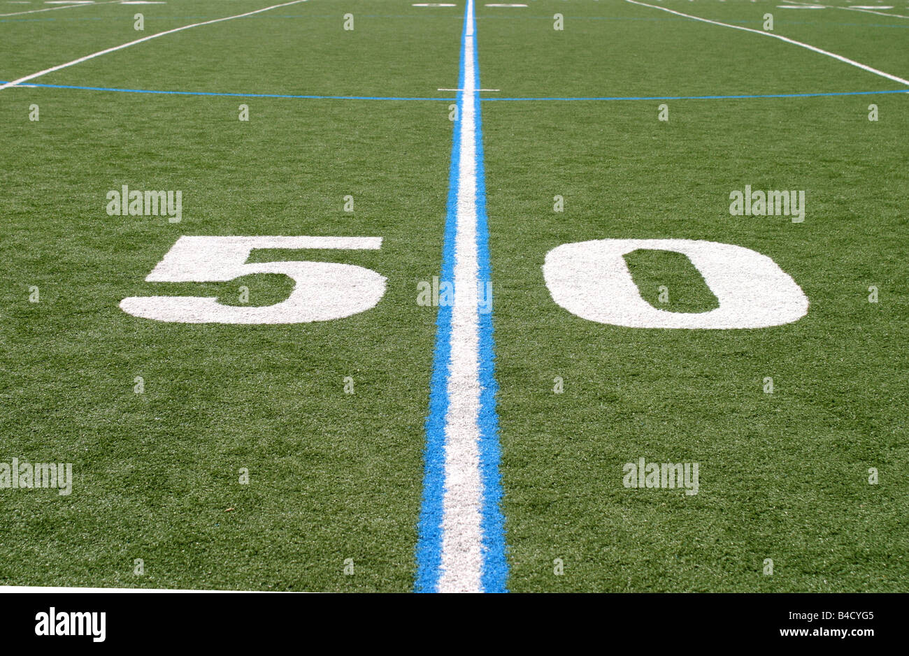 Yard Lines On A Football Field Stock Photo - Download Image Now - American  Football Field, Chalk Line Reel, Chalk Outline - iStock