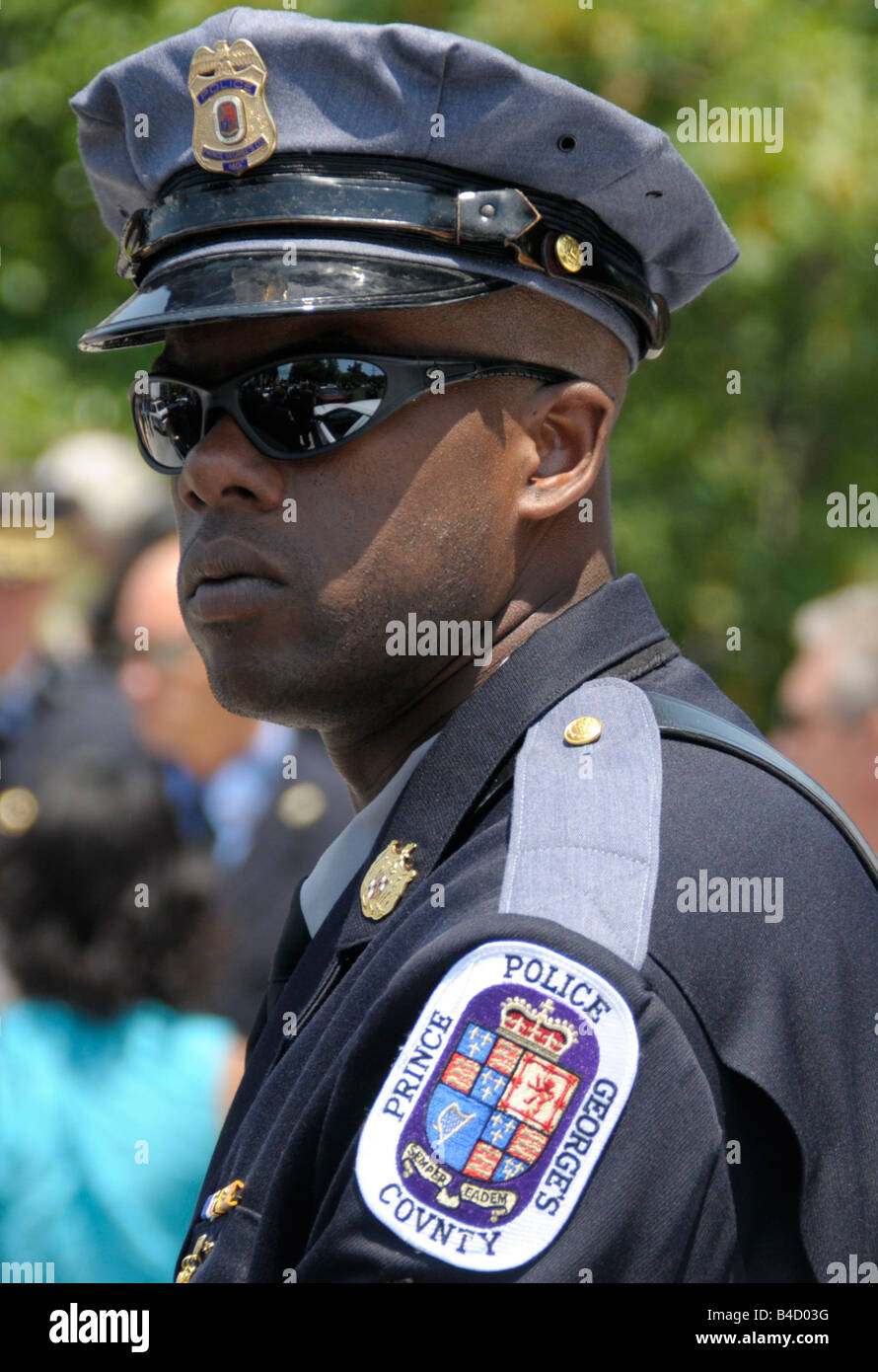 Portrait of a police officer in Prince County Stock Photo Alamy