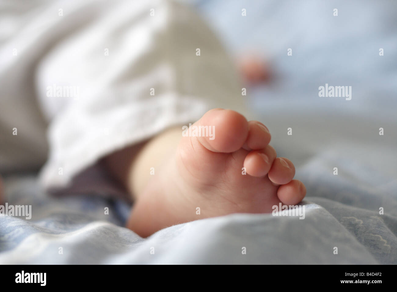 Sleeping Toddlers Foot Stock Photo Alamy