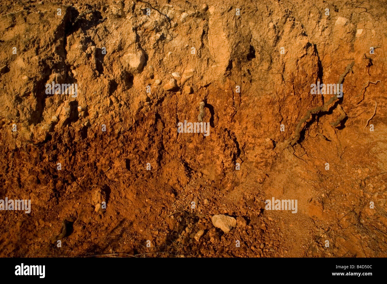 geological red rock formations Spain Stock Photo