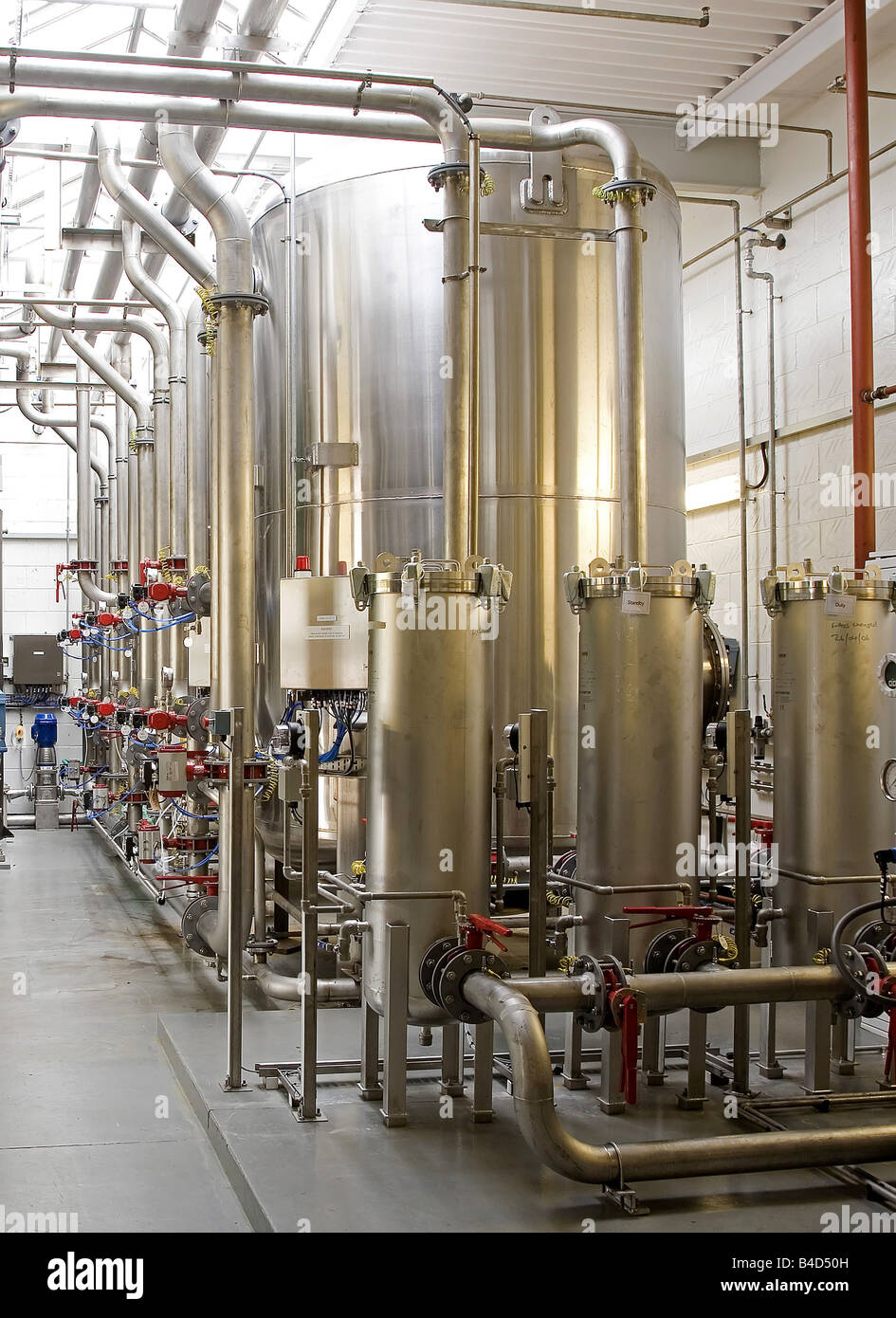 Industrial water treatment process plant Stock Photo Alamy