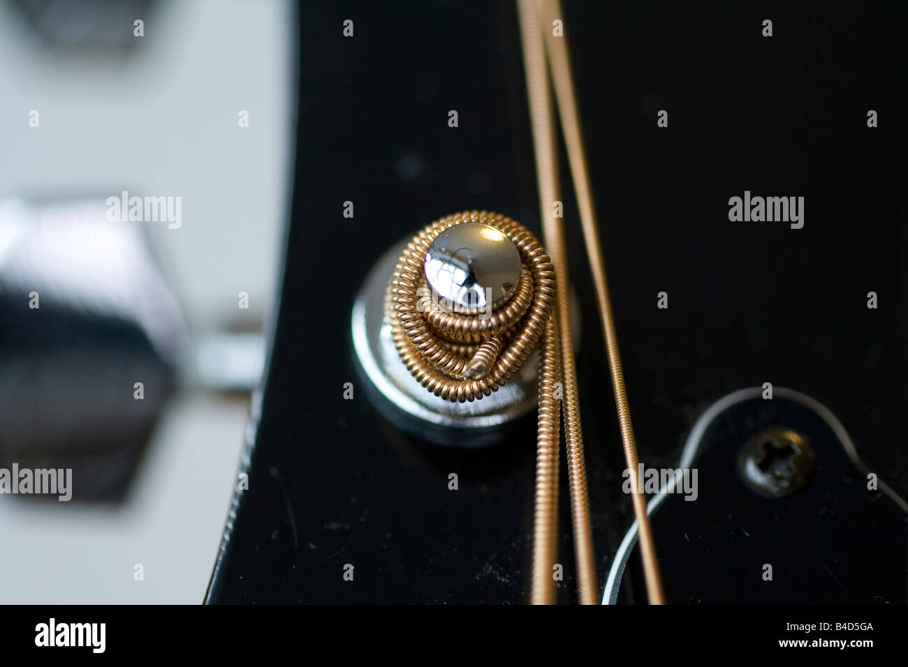 Acoustic guitar tuning head Stock Photo Alamy