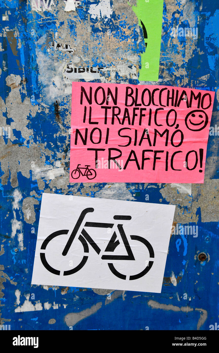 poster in favor of biking Stock Photo Alamy