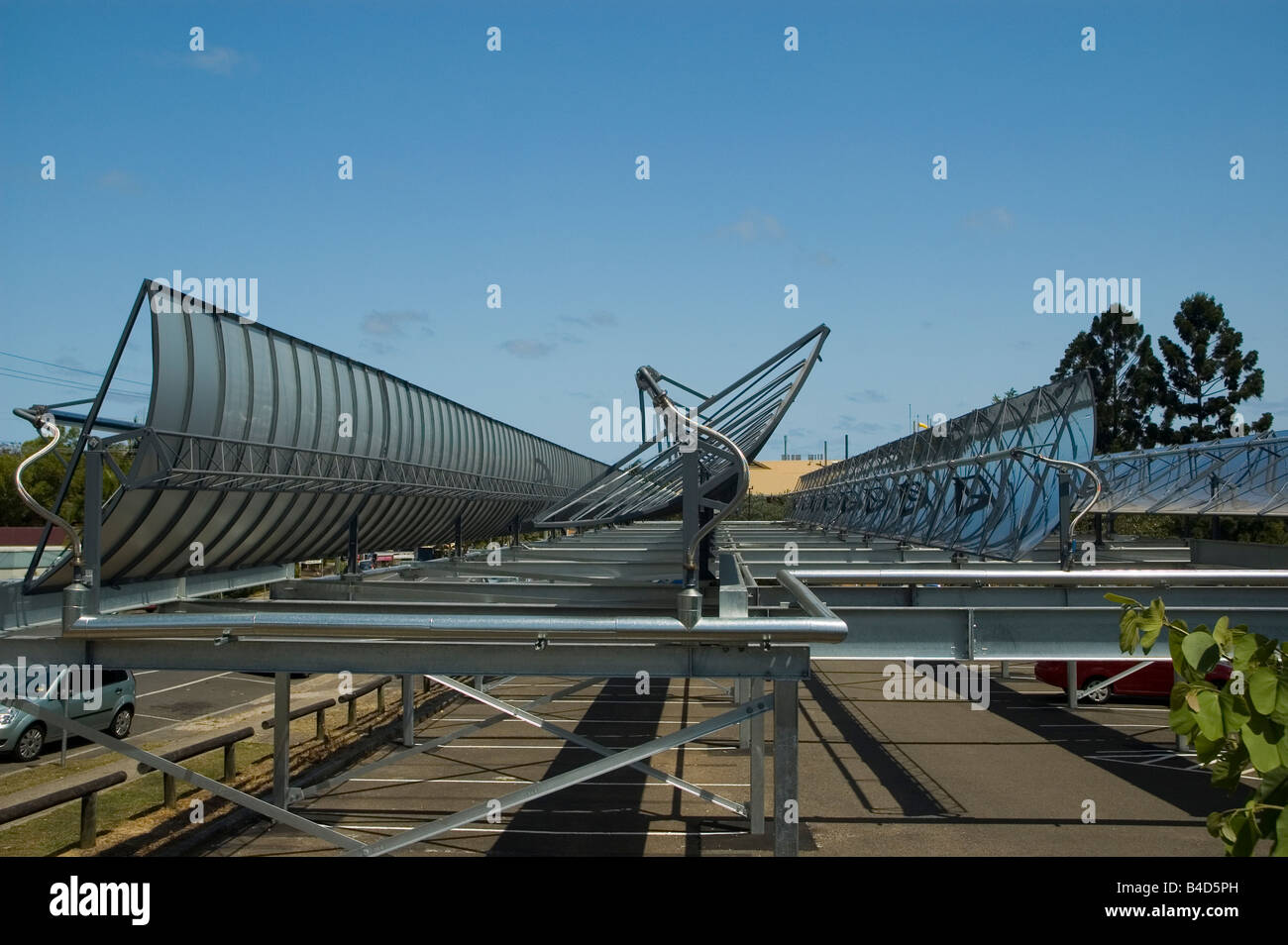 solar power water heater Stock Photo