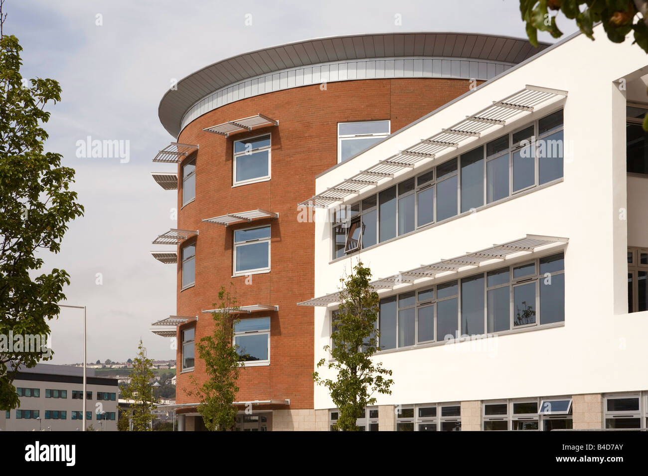 UK Wales Swansea waterfront SA1 development Langdon House office building Stock Photo