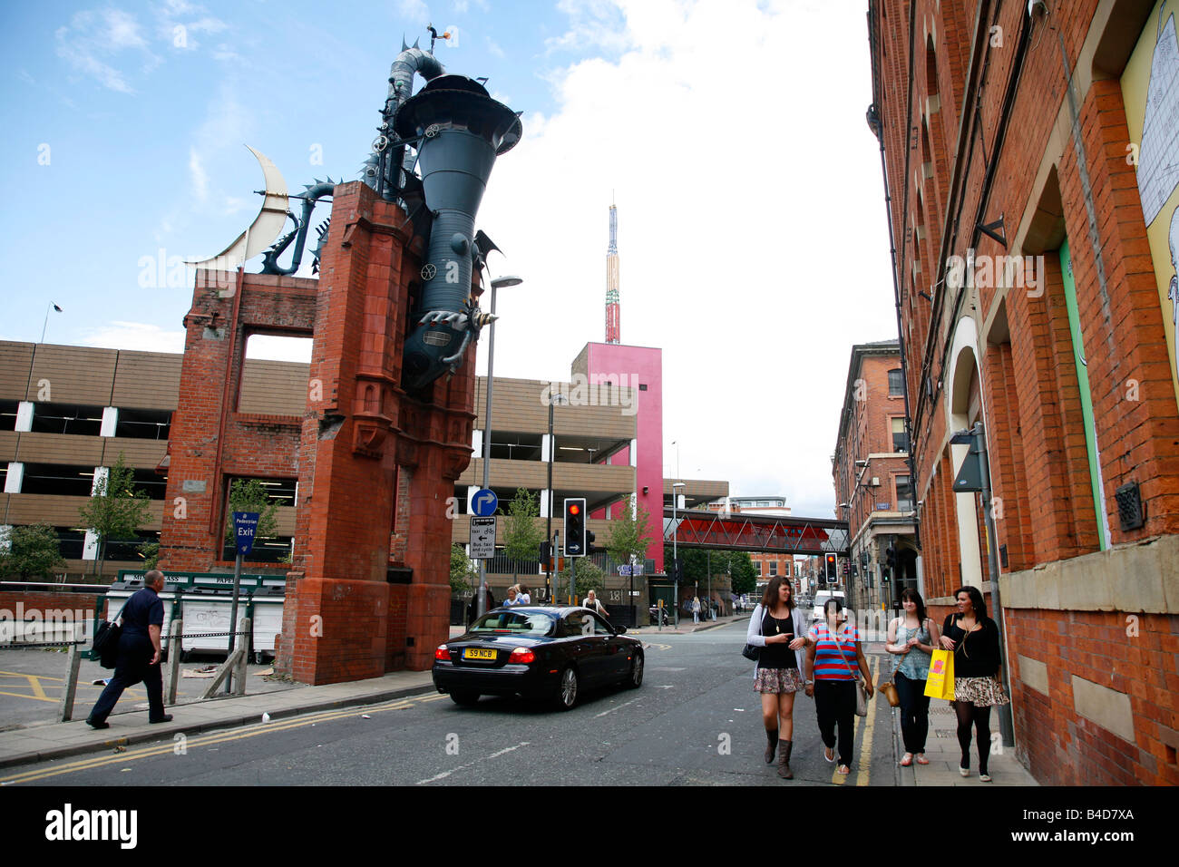 Aug 2008 - The Horn Affleck s Palace in the Northern Quarter Manchester England UK Stock Photo