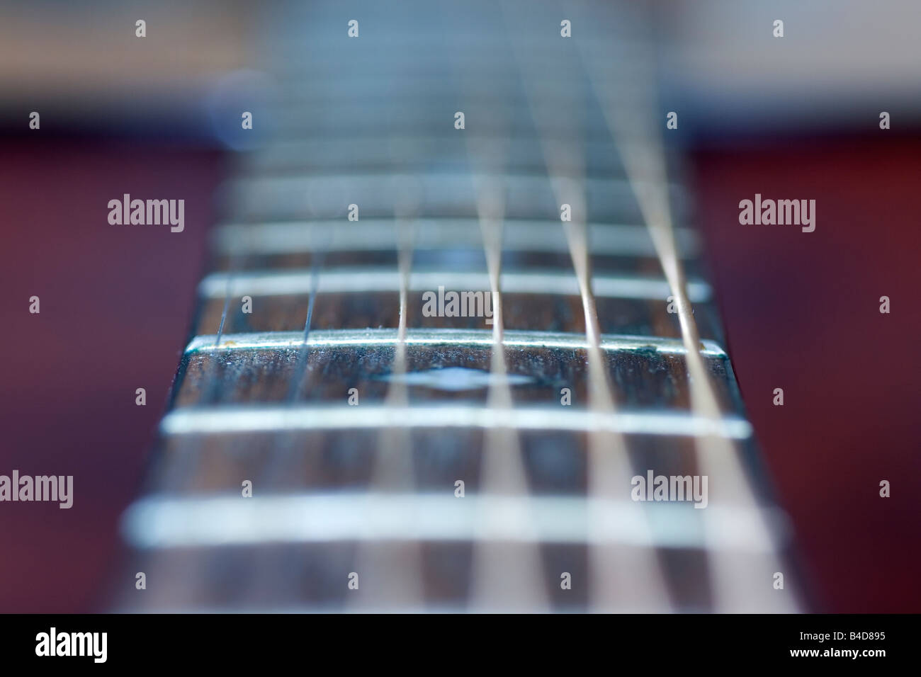 Acoustic guitar neck Stock Photo