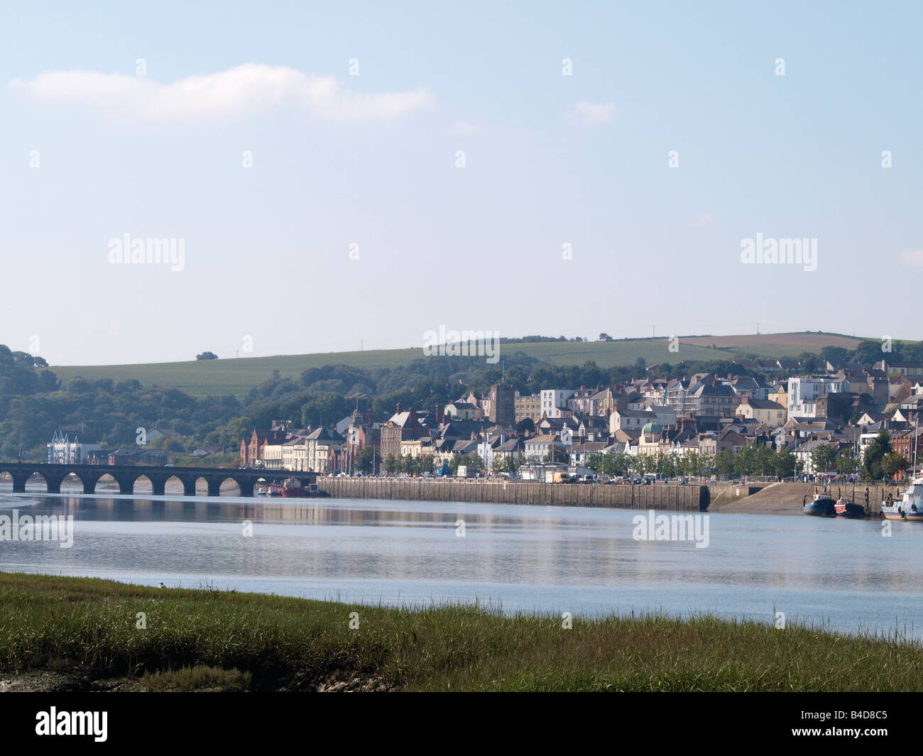 View over the River Torridge to Bideford, Devon Stock Photo