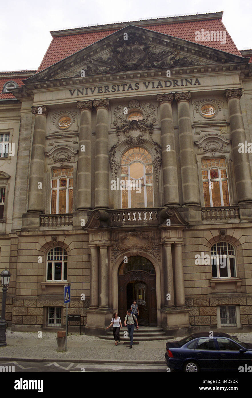 Entrance to the Viadrina University in Frankfurt on the Oder, Germany Stock Photo
