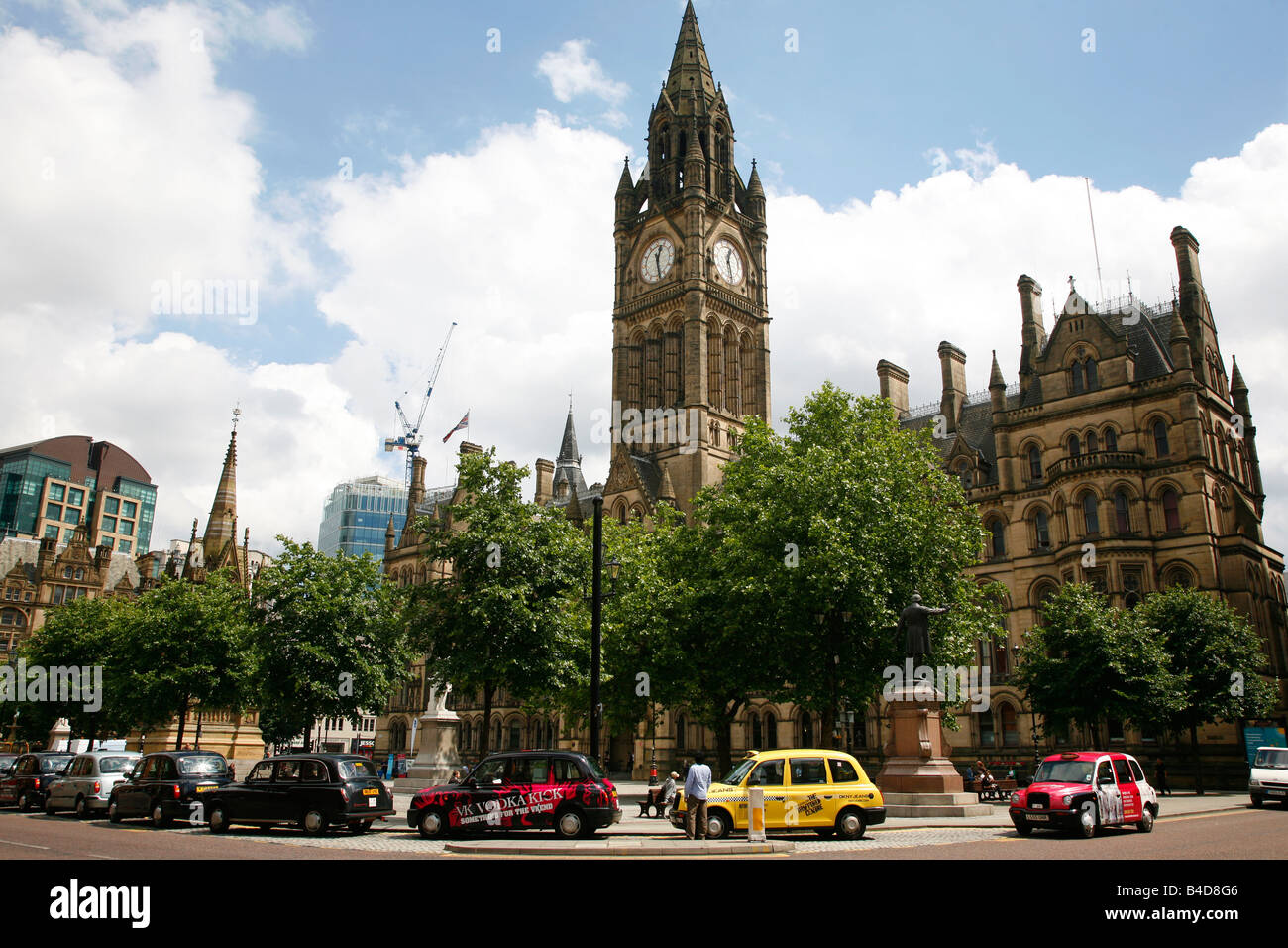 Aug 2008 - Manchester city Town Hall on Albert square Manchester England UK Stock Photo