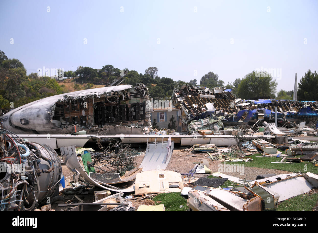 Plane crash Universal Studios Stock Photo Alamy