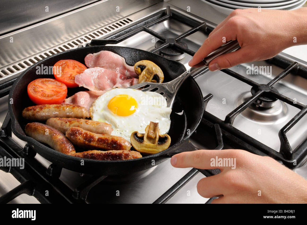 Full English Breakfast Fry Up High Resolution Stock Photography And ...