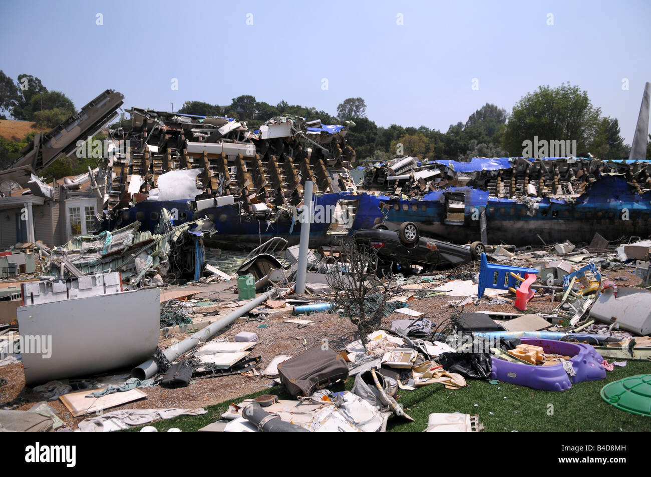 Plane crash Universal Studios Stock Photo Alamy