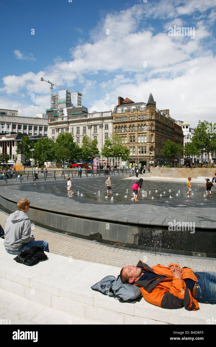 July 2008 - Piccadilly Gardens Manchester England UK Stock Photo