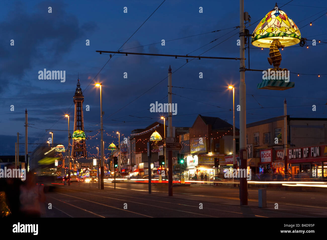 BLACKPOOL TOWER AND ILLUMINATIONS Stock Photo