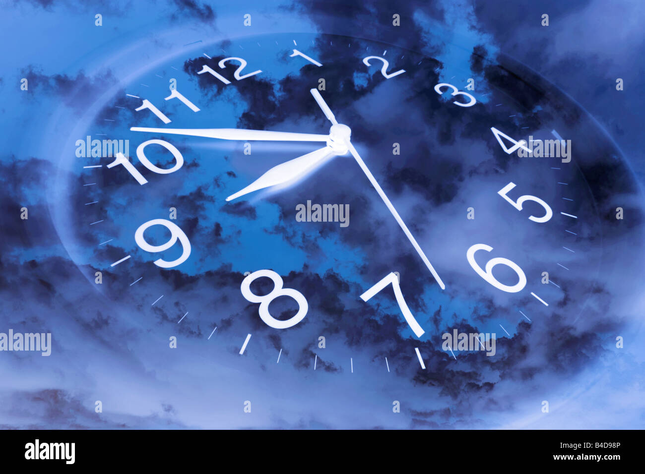 Clock and Clouds Stock Photo Alamy