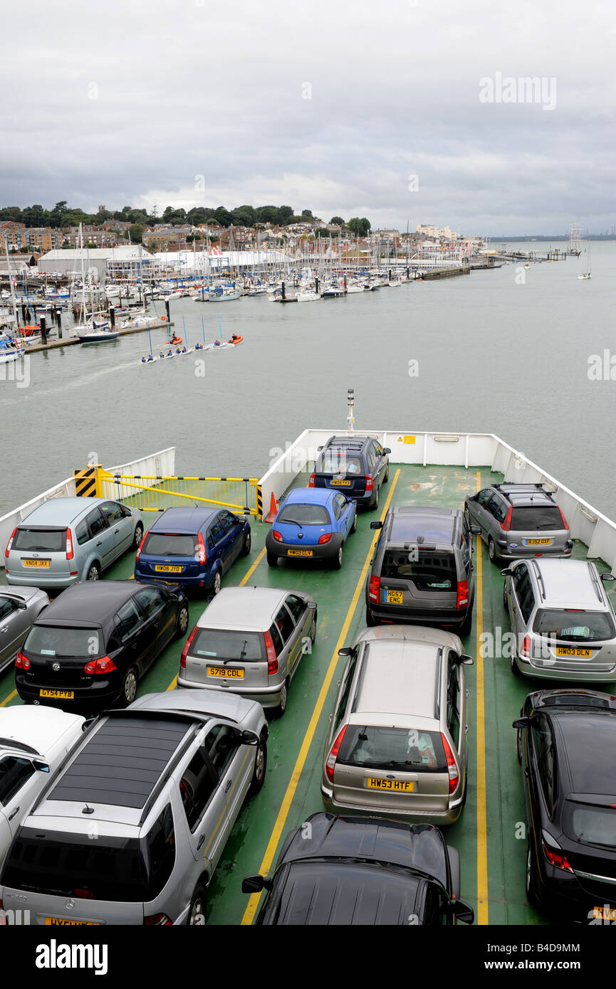 Red Funnel Car ferry crossing between Cowes, isle of Wight and